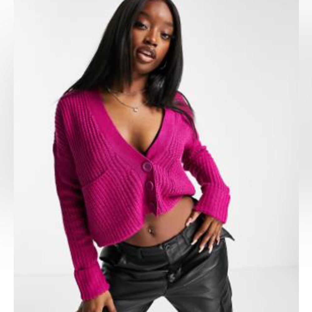 QED London Magenta Cardigan